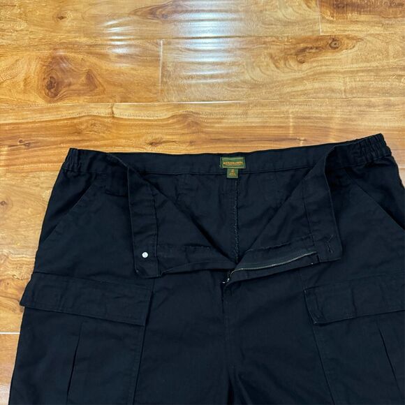BOULDER CREEK Men's Black Side Elastic Ripstop Cargo knee Shorts Size 46 BIG NEW - Picture 2 of 16